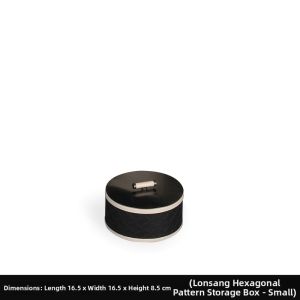 Modern Woven Leather Luxury Circular Jewelry Box