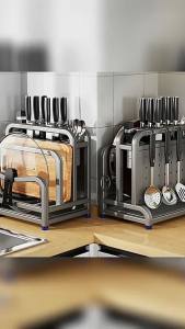 Multi-use & Drainable Kitchen Knife Rack
