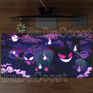 Bandai | Gengar Grande Pokemon Anime Mousepad Large PC Gaming Mouse Pad LockEdge Non-slip Base Computer Keyboard HD Printing XXL Desk Mat