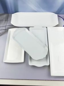 จานเซรามิค จานเปลเหลี่ยม ราคาที่เหมาะสม สีขาว 5 คนมาก 6.1 x 15.6 นิ้ว - 6 x 15.75 นิ้ว 5.6 x 12 นิ้ว - 5.6 x 11.6 นิ้ว - 5.6 x 13.5 นิ้ว