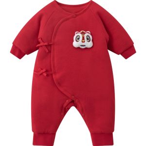 ชุดคลุมท้องแบบสวมหัวผ้าฝ้ายปะติดปะต่อกันสำหรับเด็กแรกเกิดและเด็กวัยเตาะแตะในฤดูใบไม้ร่วงและฤดูหนาว เสื้อผ้าเด็กผู้ชายและผู้หญิงที่สวมใส่ได้