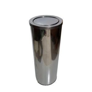 Tempat sampah tabung tutup swing stainless besar