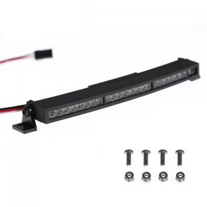 Bendable Metal 116mm LED Roof Light Bar for Axial SCX10 90046 Traxxas TRX4 MJX H8H/H8P 1/10 RC Crawler Upgrade Parts