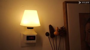 Vimite  Table Lamp Remote Control USB Charging with Clock Bedside Lamp Portable10 Level Brightness Desk Light for Bedroom Study Lighting