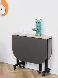 Household Foldable Dining Table Small Apartment Movable Folding Table Kitchen Ultra-Thin Dining Table Flexible Foldable Folding Table