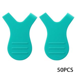 20/50pcs Y Shap Silicone Eyelash Brush Clean Comb Tidy Up For Woman Grafting Lash Extention Lifting Makeup Tool Wholesaler