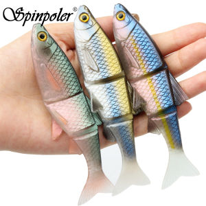 Spinpoler Bơi Giật Khớp Mồi 3 Phân Đoạn Mềm Swimbait Mồi Câu Cá 8Cm 9Cm 13Cm Nhân Tạo Thả Bắn Jig Cho Bass Cá Rô