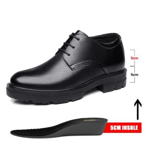 RUCHI Heighten 8/10cm Men Shoes Black Dress Shoes Man Formal Office Leather Shoes for Men Elegant Business Elevator Shoes