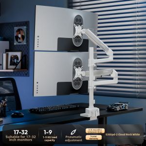 Brateck | Dual Screen Monitor Stand Arm Adjustable Display Support