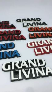 EMBLEM GRAND LIVINA VARIASI MOBIL DENGAN HURUF TIMBUL 3D BAHAN FIBERGLASS