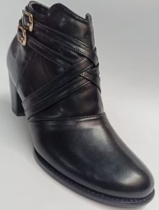 Ankle Boots Heels 7cm Full Black Sepatu Boots Wanita Big Size / sepatu boots terbaru / termurah berkualitas