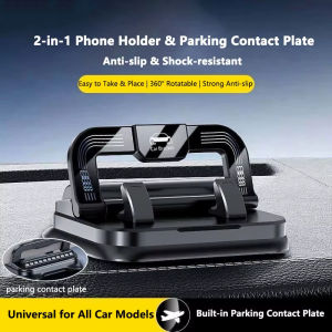 EOENKK | 360° Rotatable Universal Car Phone Holder with Number Plate Dashboard Mount Easy Install Vehicle Mobile Phone Holder