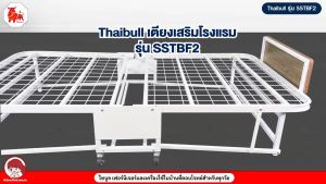 Thaibull เตียงเหล็ก เตียงเสริมโรงแรม เหล็กเหลี่ยม เตียงเสริมวางเบาะ ขนาด 3.5 ฟุต พับได้ รุ่น SSTBF2-105 (มีล้อ)