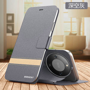 HonorX70 Flip Cover Silicone Frosted Anti-Fall Dual-Sided Protection Case for Huawei Honor X70 Business Style Card Slot Available