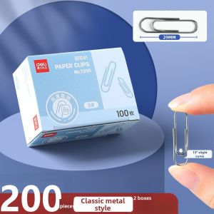 deli | Silver Nickel-plated Rustproof Smooth Durable Paper Clip