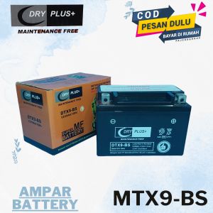 Aki Motor Ninja 250 Fi Kymco matic CBR 600 DRYPLUS MTX9-BS Accu Kering