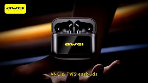 AWEI T75 T56 ANC T12P True Wireless Sports Earbuds Charging Case TWS Bluetooth Earbuds Smart Touch