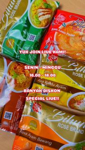 Makanan Instan / Bihun Rose Brand Instant 60 Gr Varian Asam Pedas Ayam Bawang Kaldu Ayam Soto Ayam Goreng