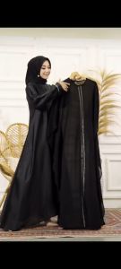Abaya turkii.. one set Inner n Rompi.. Bahan Halus dan Mewah