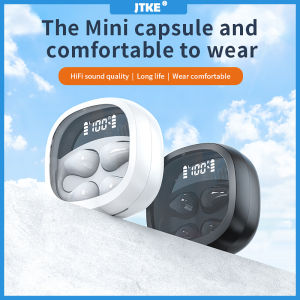 JTKE Bluetooth Dẫn Truyền qua xương 5.3 Tai nghe tai không dây Clip tai nghe Hifi tai nghe thể thao âm thanh nổi với Mic