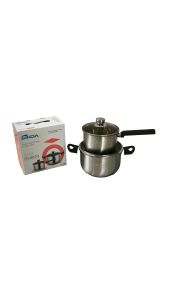 Panci stainless set panci susu set 18 cm 22 cm tutup kaca Soup Pot Kitchenware