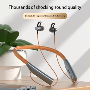 หูฟังบลูทูธแบบใหม่ หูฟังไร้สายแบบคล้องคอพร้อมไมโครโฟน