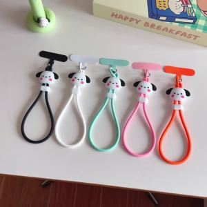 Dây Đeo Tay Điện Thoại Silicon Hoạt Hình Pochacco Dễ Thương Chống Mất Dây Đeo Tay Móc Treo Túi Phụ Kiện Điện Thoại Di Động Đa Năng Cho iPhone Samsung