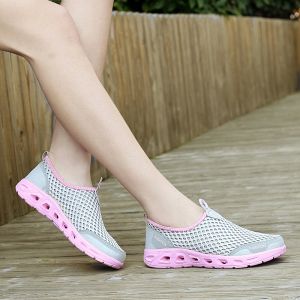 Old Beijing Cloth Shoes Womens New Style Mesh Breathable Summer Soft Bottom Sports Slip-On Middle-Aged And Elderly Mother Shoes Anti-Slip