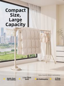 BIREN | Multipurpose Foldable Telescopic Clothes Drying Rack