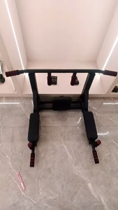 S504 Heavy Duty Pull Up Bar Dip Bar Foldable Multifunctions Wall Mounted for Home Gym Fitness Exercise