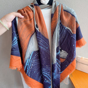 Khăn Choàng Vải Lanh Cotton 130cm Cho Nữ Mùa Hè 2025 Trang Trí Khăn Quàng Cổ Hình Học Trang Trí Mùa Xuân Hè Du Lịch Chụp Ảnh Chống Nắng