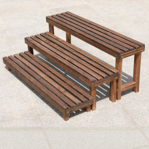 Rot Resistant Wooden Step Plant Stand