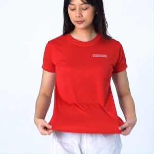 Terrel Sportswear Basic Tee Red Women Jersey Baju Dry Fit Lari Gym Yoga Cewe Wanita