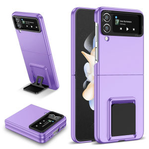 KEYSION Luxury Shockproof Case for Samsung Galaxy Z Flip 4 3 5G Live Stand PC Phone Back Cover for Samsung Galaxy Z Flip 3 4 5G