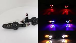 KEVANLY | 1 Pair Motorcycle Skull Head LED Turn Signal Light 12V Safe Flashing Indicator Lamp Tail Brake Lamp Lamp DRL For YAMAHA Honda