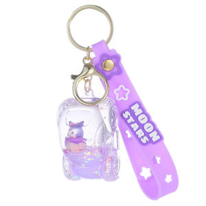 Phim hoạt hình Sanrio chảy chai cát Keychain dễ thương kuromi Móc Khóa Búp Bê Móc khóa túi