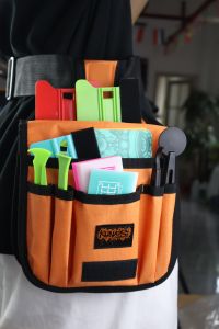 Professional Auto Tint Tool Belt Durable Nylon Waist Bag with Multi-Pockets Snap Fastener for Window Film Installation Accessor