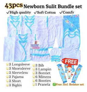 43pcs Newborn clothes Tieside Cotton with Freebie