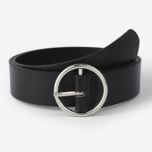 Custom Korean Style Womens Belt Retro Simple Wild Pin Buckle Round Buckle PU Leather Student Belt Female Jeans Belt