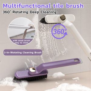 Suomi 2-in-1 Multifunctional Rotating Cleaning Brush 360° Cleaning Brush For Crevice Tiles Toilet Scrubber