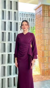 Gamis Dress Body Wanita Konfangan Navy Terbaru | Bahan Ceruty Babydoll Full Furing Size M L XL VIral