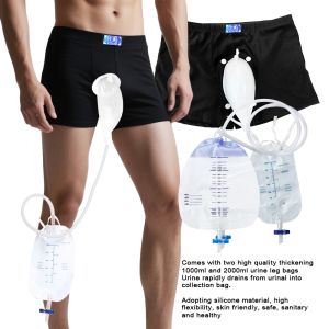 Reusable Men Elderly Urine Collector Kit Panties Fixed Funnel Urine Catheter Urinary Bag Standing Bedridden Urine Incontinence