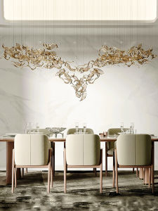 HUITUO | Hotel Lobby Glass Leaf Chandelier
