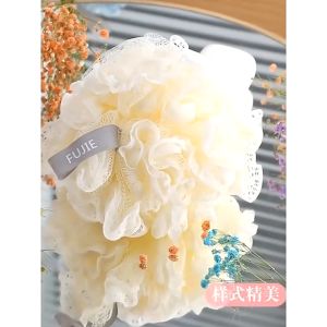 Bông tắm tròn tạo bọt  tẩy tế bào chết trên da phối viền ren hoa xinh xắn hàng Quảng Châu