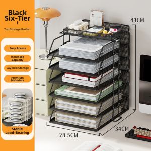 evesigar | Multipurpose File A4 Storage Shelf Metal Desk Organizer