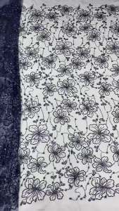 Gold Luxury African Groom Sequins Lace Fabric 2026 5 Yards Beautiful French Tulle Lace Fabric Nigerian for Party Wedding Dresses