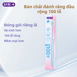 Đầu Đánh Rộng Bristles Mềm Bảo Vệ Nướu 100 Cây Saky