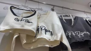 Áo Len Cặp Nữ Hoạ Tiết Thêu Chữ Giữ Ấm Dài Tay Co Giãn Form Rộng Quảng Châu Chất Mềm Mịn Thoáng Mát Đẹp AT018 - JJUMI SHOP