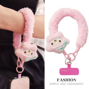 Cute Plush Short Phone Strap Fashionable Creative Mobile Phone Case Bag Charm Anti-Loss New Arrival Cartoon Character Toy