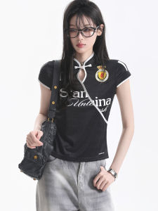 zuocisankon | New Chinese Style Slim Fitting Design T-Shirt